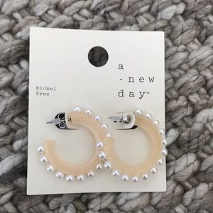 Pearl Hoop Earrings